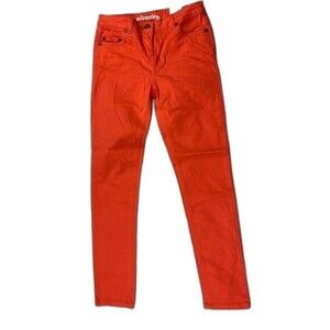 Johnnie B Size 24 Womens Jeans Low Rise Orange Stretch Skinny